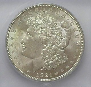 1921 - D Morgan Silver Dollar Icg Ms63,