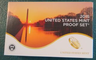 2015 - S Us Proof 14 Coin Set Includes Park Quarters & Presidential Dollars