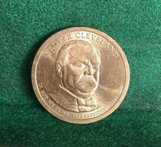 Presidential Dollar Series Grover Cleveland 1 2012 P Au,  - From Bank Roll Find