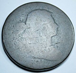 1801 Us Large Cent Antique Us Currency Old U.  S.  1 Penny Money Coin Usa