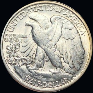 1945 - S Walking Half Dollar HIGHLY UNCIRCULATED San Francisco Liberty Silver Coin 2