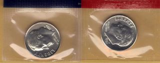 1997 - P & D Choice Uncirculated Roosevelt Dimes In Set Cello.