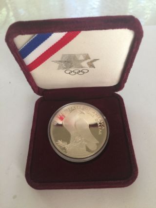 1984 - S Commemorative Olympic Coliseum Silver Dollar Coin Los Angeles Olympiad