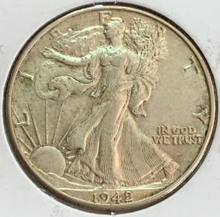 1942 - Walking Liberty Half Dollar - Silver 50¢ Cent Us Coin - Coinage Qb61