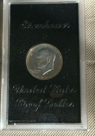 1971 - S Eisenhower Proof Silver Dollar U.  S.  & Two 1964 Kennedy Half Dollars