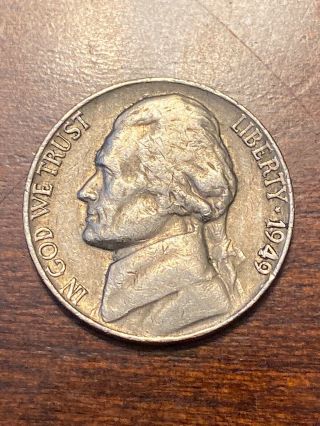 1949 D - D/s Jefferson Nickel Error Mark Error Rare