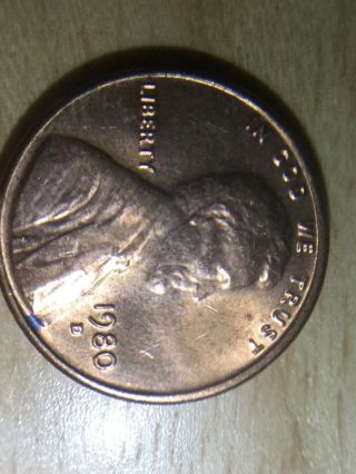 1980 D Lincoln Penny One Cent Coin Ddo Date & Mark Error Doubled Die Obvers