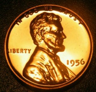1956 Gem Proof Lincoln Wheat Back Penny Us Coin Cents