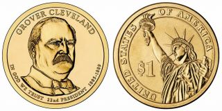 2012 P - D Grover Cleveland Presidential Dollar Roll (1st Term) 25 Bu Coins