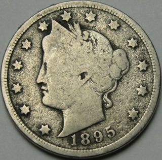 1895 5c Liberty Nickel,  Liberty Head V Nickel,  Five Cents,  14315