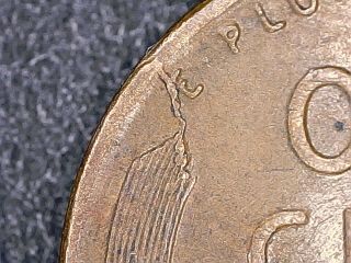 1953 Lincoln Wheat Cent Collectible Error Reverse Die Crack Cud