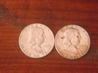 $1.  00 Face Value Of Franklin Silver Half Dollars