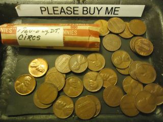 1960 - D Lincoln Cent Roll Large Date  C/s & H