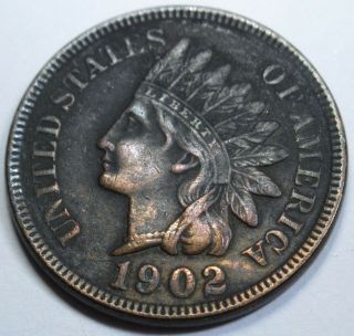 1902 Xf - Au Us Indian Head Penny 1 Cent Old Antique U.  S.  Currency Money Coin Usa