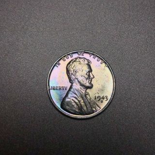1943 - S Lincoln Wheat Cent - Choice Uncirculated - Colorful Toning