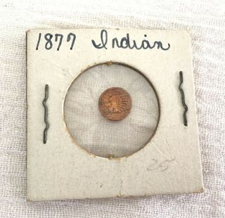1877 One Cent Miniature Coin United States Of America Indian Head Us Capital