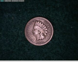 1859 1c Indian Head Cent Old Penny (13 - 158 M5)