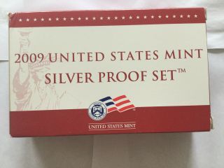 2009 United States Silver Proof Set - 18 Coin Set Complete W/ Box &