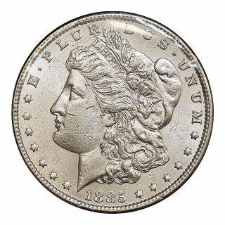 1885 P Morgan Silver Dollar - Choice Bu / Ms / Unc