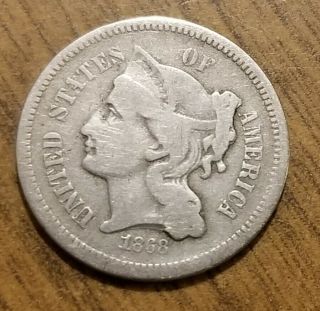 1868 Nickel 3 Cent Piece