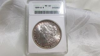 1899 O Us Morgan Silver $1 Dollar Coin Ms - 60 Anacs Orleans
