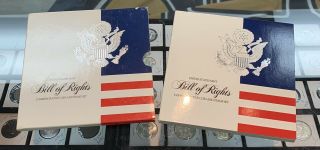 1993 Bill Of Rights Commemorative Coin And Stamp Set Proof 90 Silver 1/2 Dollar