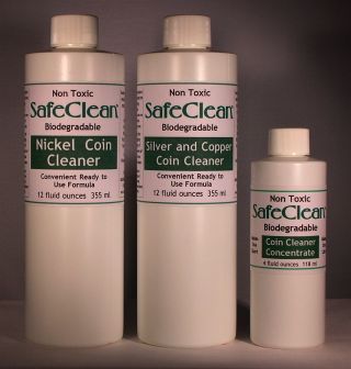 Safeclean Coin Cleaners For Modern Silver,  Copper And Nickel Coins.