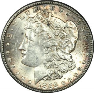 1886 - P Morgan Dollar Choice Bu W/ Light Toning - Problem