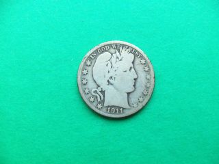 1911 - D Barber Silver Half Dollar