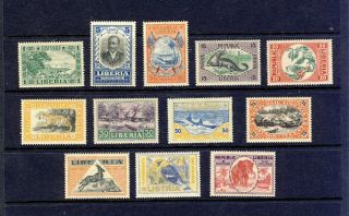 Liberia 1921 Sc.  183 - 194 Mnh/mh