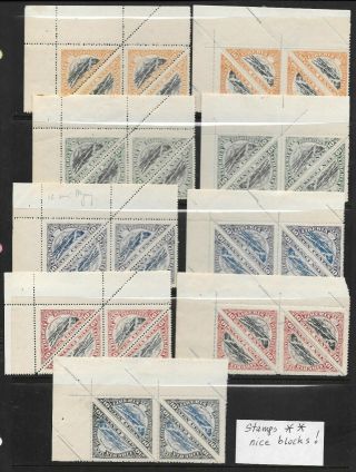 Liberia Complete Set Perforated & Roulettet In Tete - Beche Blocks All Mnh