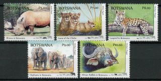 Botswana 2018 Mnh Big Five Lions Rhinos Elephants 5v Set Wild Animals Stamps