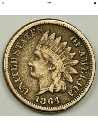 1864 Indian Head Cent.  Copper Nickel Key Date Better Gtade Cent