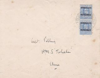 1911 Gilbert & Ellice Islands 4 (2) On Cover; This Cover To Capt.  Pilling D