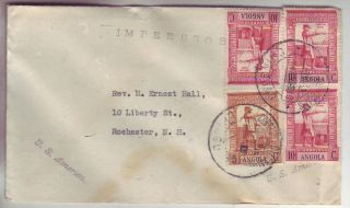 Commercial Cover Portuguese Angola To N.  Hampshire,  1940,  Vasco Da Gama Stamps