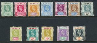 Gambia 1904 - 6 Set,  Vf Mlh Sg 57 - 68 Cat£300 (see Below)