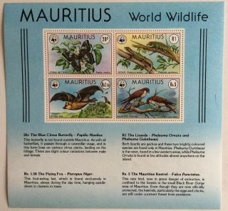 Mauritius World Wildlife Wwf Stamps 472a,  Mnh