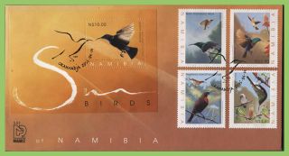 Namibia 2005 Sunbirds Set On First Day Cover