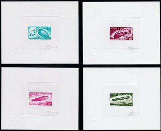 Mali 1977 Complete Zeppelin Set Of 4 In Signed Artist Die Proof Good Quality Nh