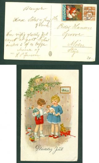 Denmark.  Christmas Card 1931 With Seal,  10 Ore.  Star Cancel " Lou ? " See
