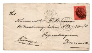 Hong Kong: Cover To Denmark 1893,  French Shipmail Ligne D No 10,  Arr.  Canc.