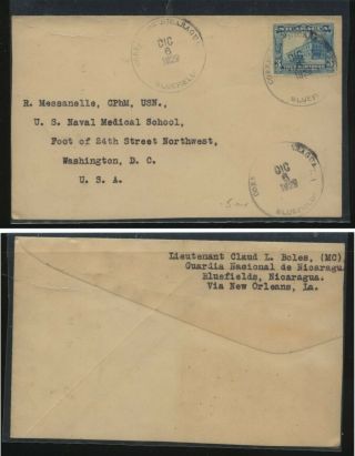 Nicaragua,  Bluefields Cover 1929 Ms1005