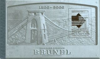 2006 - Great Britain - Brunel Prestige Booklet,  Washington 2006 Overprint