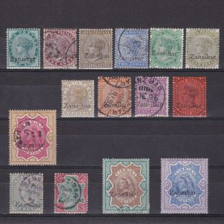 Zanzibar 1895,  Sg 3 - 21,  Cv £574,  Mh/used
