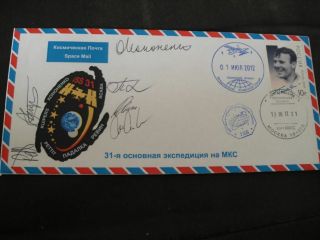 Iss 31 Flown Boardpost Orig.  Signed Crew,  Space