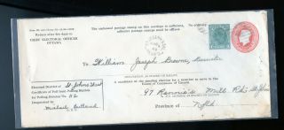 1949 Newfoundland Canada Chief Electoral Officer Cover 1st Nl Election C758