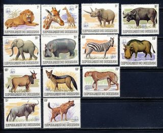 Burundi 1983 Wwf Large African Animal Set 589a - 601a Mnh Vf Complete 1000.  00