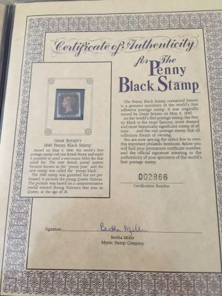 Collectable.  1840 Penny Black Stamp - Uk - Great Britain - World 