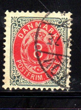 Denmark 28 1875 8o Numerals F - Vf G