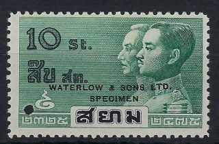Thailand 1932 150th Anniv Of Chakri Dynasty 10s Waterlow & Sons Ltd/ Specimen